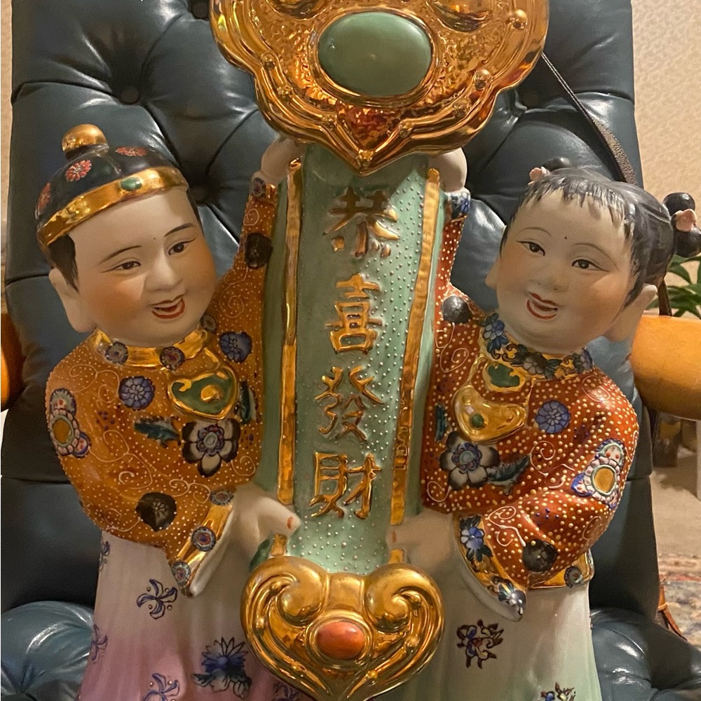 Rare Chinese Wedding Good Luck Statue